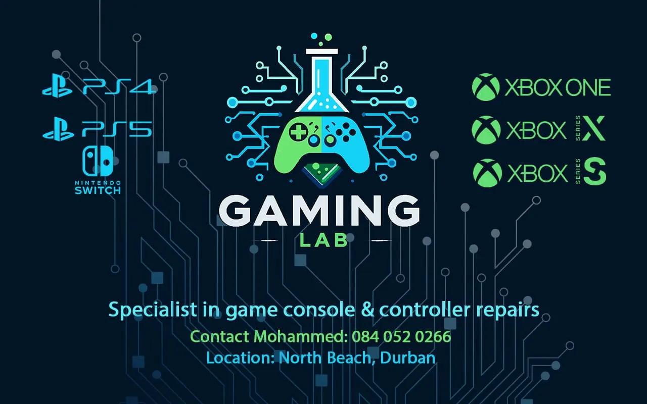 Gaming Lab: PS4, PS5, Xbox and Nintendo Switch repair specialist in North Beach, Durban